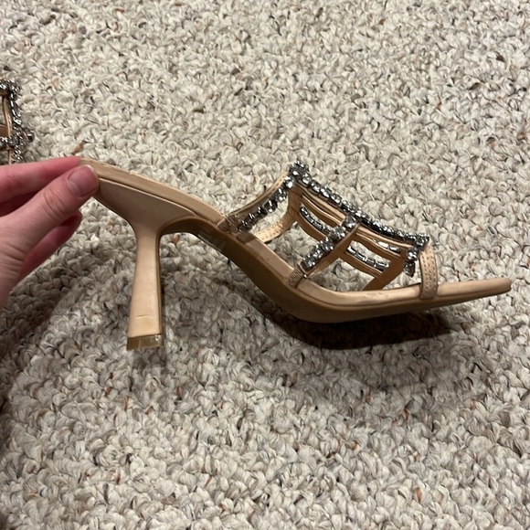 Open Edit Daphne Sandal Square Toe Crystals Sz 6.5 Formal - Picture 6 of 8
